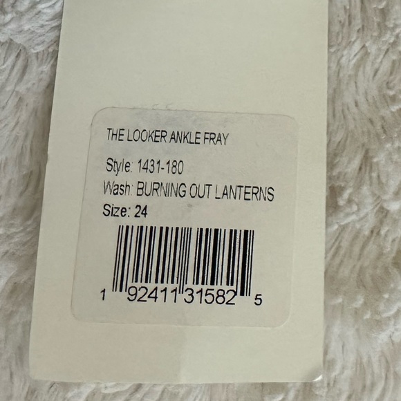 MOTHER The Looker Ankle Fray Jeans in Burning Out Lanterns NWT - Picture 8 of 16